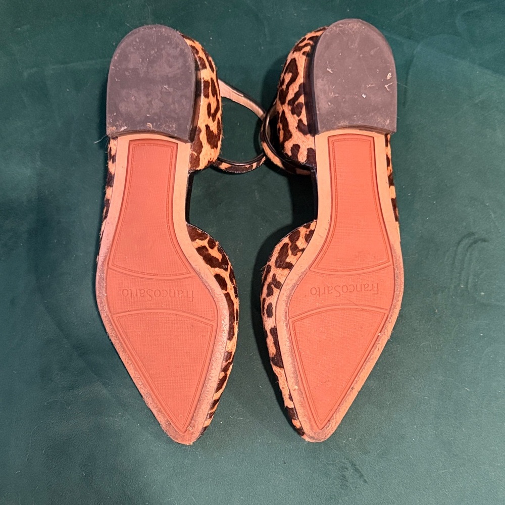 Franco Sarto Animal Print Flats with Ankle Strap - Picture 5 of 5